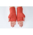 Hand Knitted Flower gloves