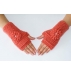 Hand Knitted Flower gloves