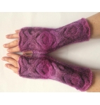 Purple Fingerless Gloves