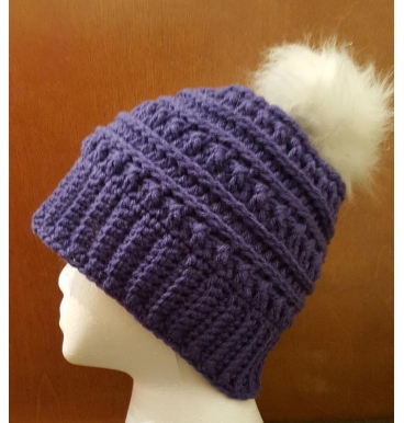Pom pom hat, beanie hat, handmade crochet