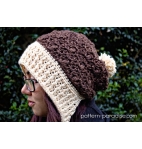 Crochet Pattern Slouchy Hat Beanie Chestnut