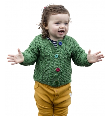 Vintage Knit Baby Merino Wool Irish Jacket Sweater