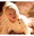 100% Merino Wool Baby Hoodie with Side Fastening Buttons Natural