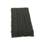 Aran Crafts Cable Knit Chunky Scarf (100% Merino Wool)