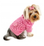 Puppy Bobble Stitch Turtleneck Hand Knitted Sweater for Small Breedsby Klippo