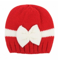 Newborn Baby Boy Girl Knitted Wool Bow Beanie Crochet Winter Warm Hat