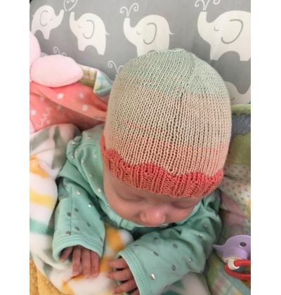 Just Keep Swimming NICU Baby Hat, Preemie Hat Knitting Pattern, Newborn, Baby Hat, Superfine Yarn
