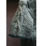 Hand knit cable woman winter wool sweater