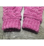 Rose Thistle Mittens, DIY Knit Womens Mittens with Cable and Eyelet Detail